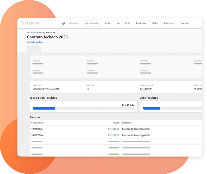Fees integrados ao fluxo de caixa